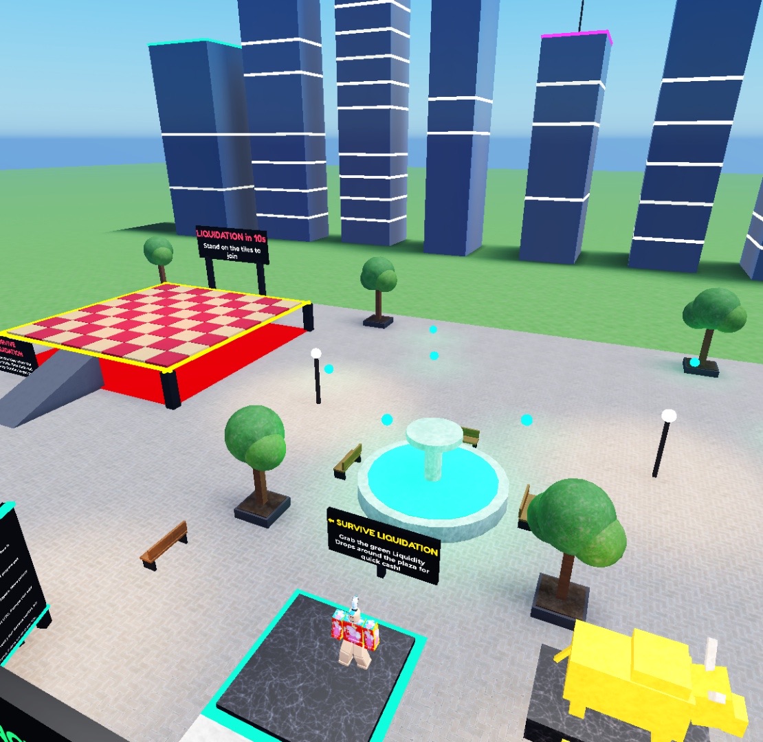 Minigames in the plaza